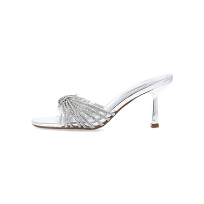 Silver on sale mule sandals