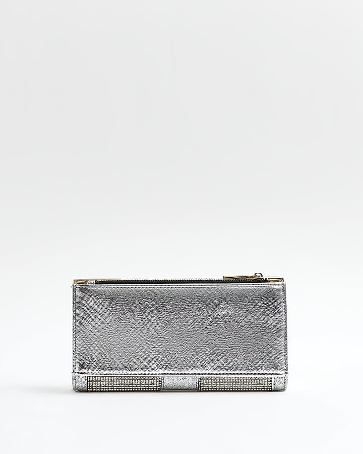 Silver embellished purse