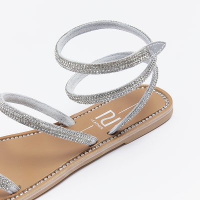 River Island Silver Sandals Discount | bellvalefarms.com