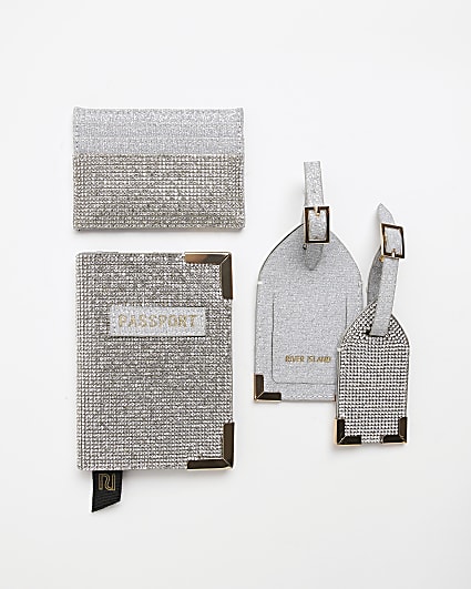 Silver embellished travel bundle