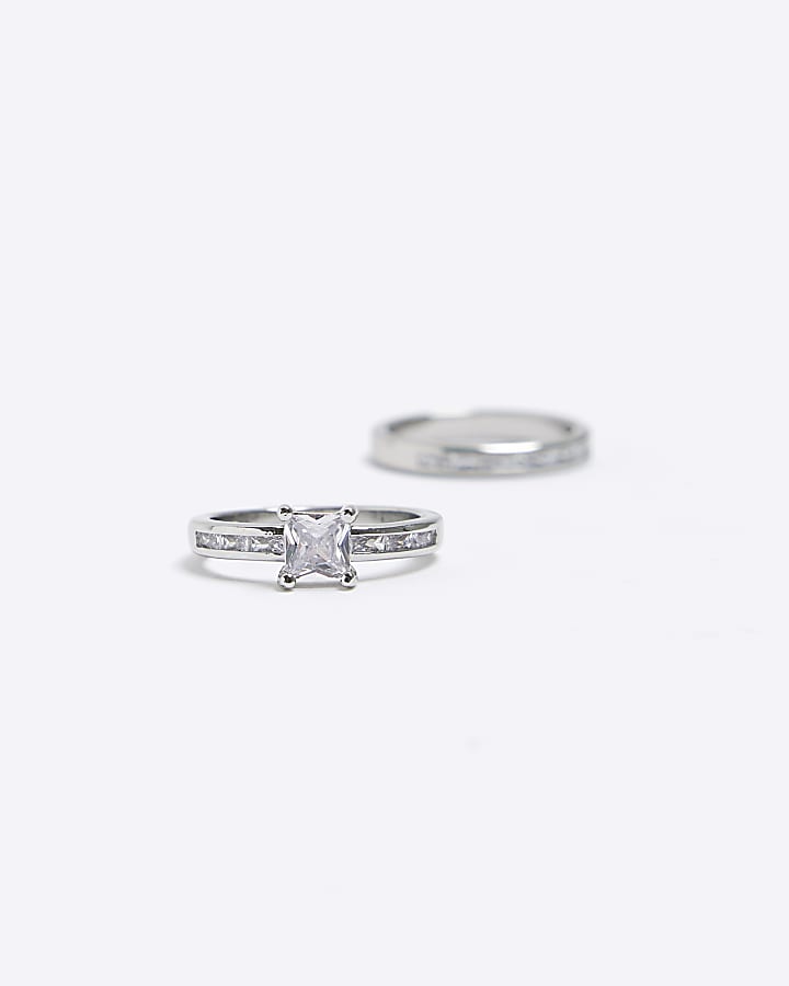 Silver engagement ring multipack