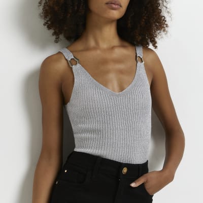 knitted vest top h&m