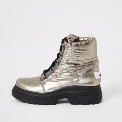 river island silver boots