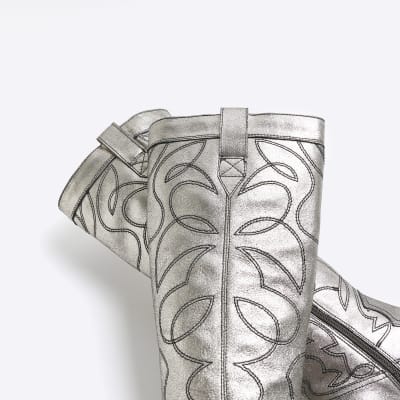 River island silver sales boots