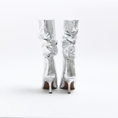 Hadlee heeled boot clearance silver