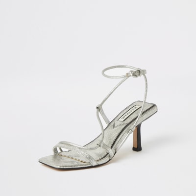 river island silver shoes