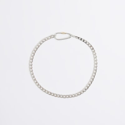 Silver Multi Mixed Metal Necklace