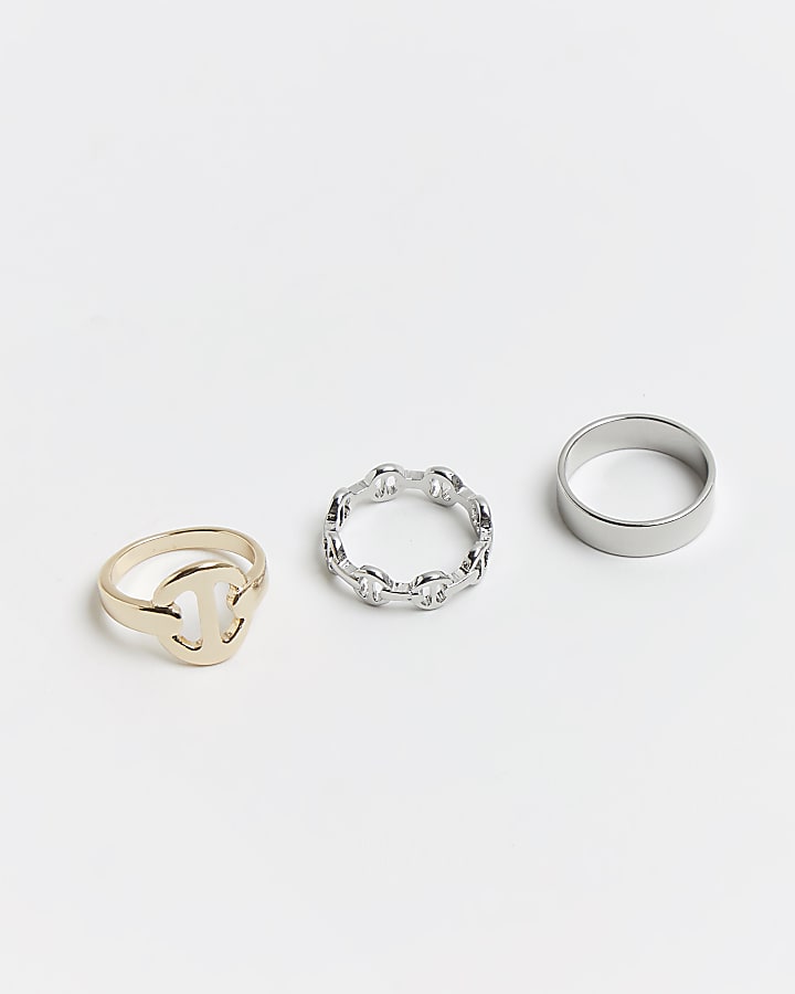 Silver multipack cut out rings