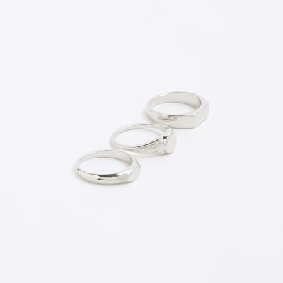 Silver Pack of 3 Rings