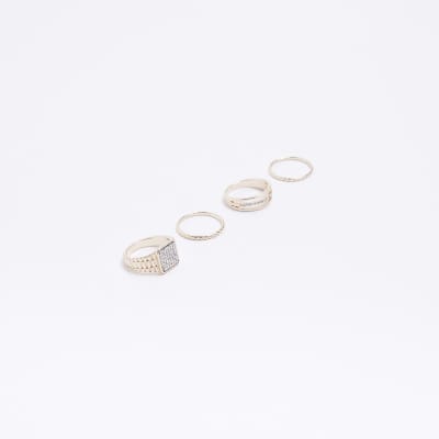 Silver Pave Ring Multipack