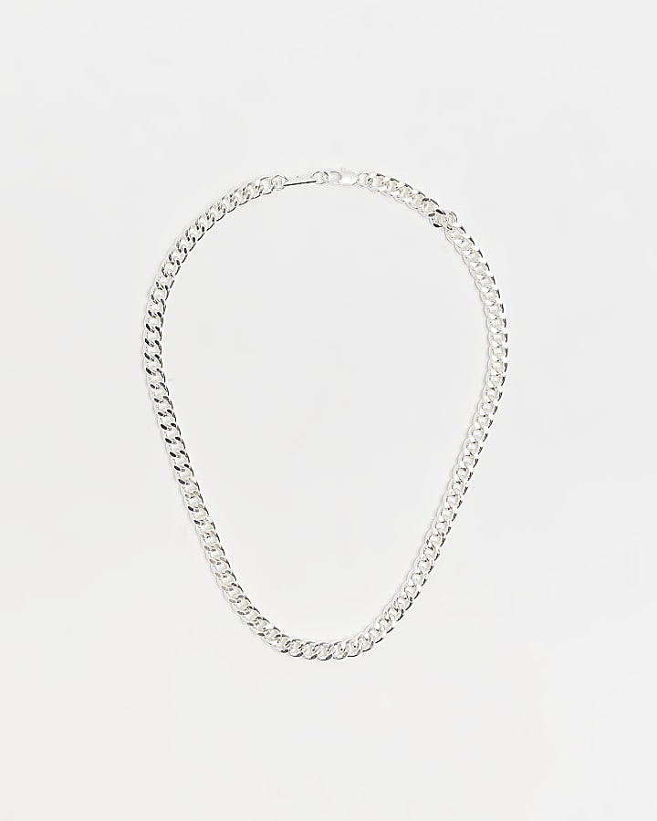 Silver plated chain necklace