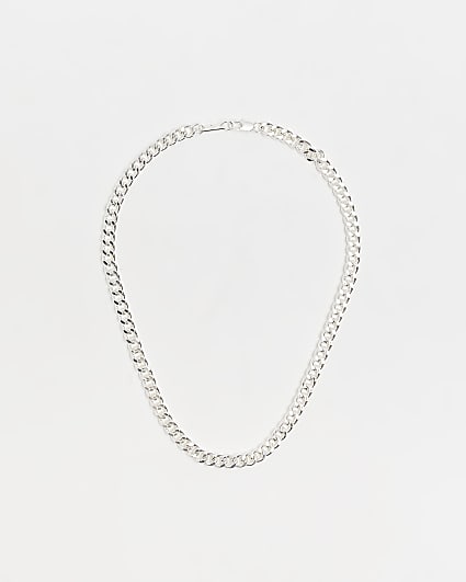 Silver plated chain necklace