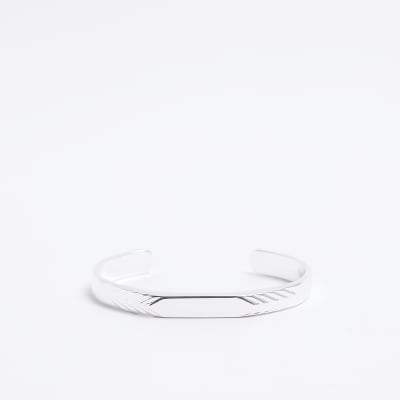 Silver cuff bracelet on sale engraved