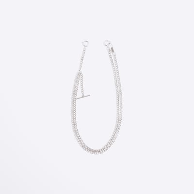 Silver Rhodium Watch Chain