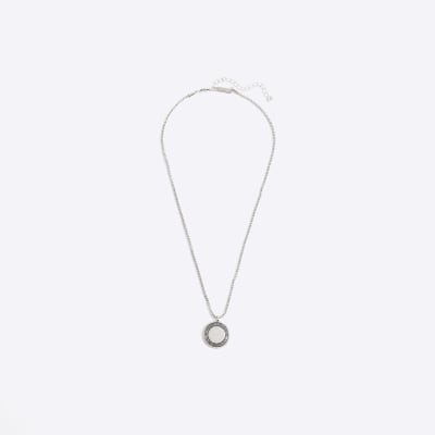 Silver RI Key Coin Necklace