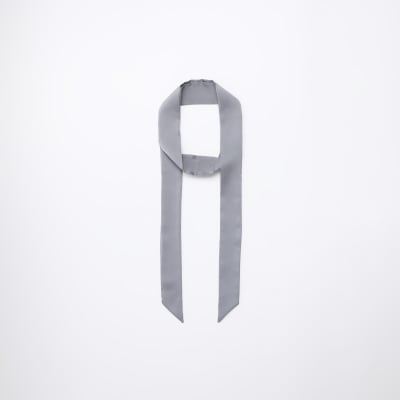 Silver Satin Scarf River Island