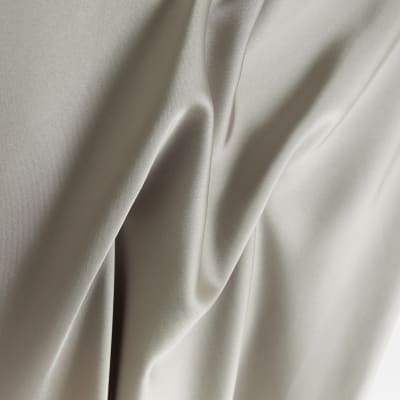 Silver satin slip maxi dress