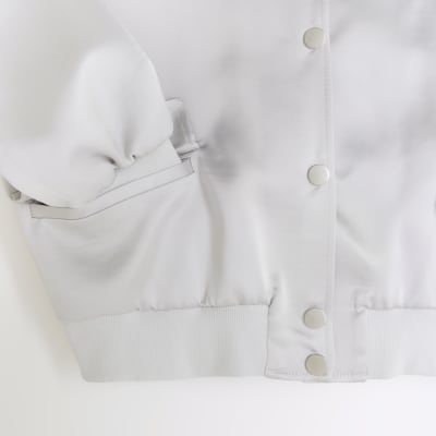 Silver hot sale satin jacket