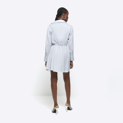 River island white store shirt dress