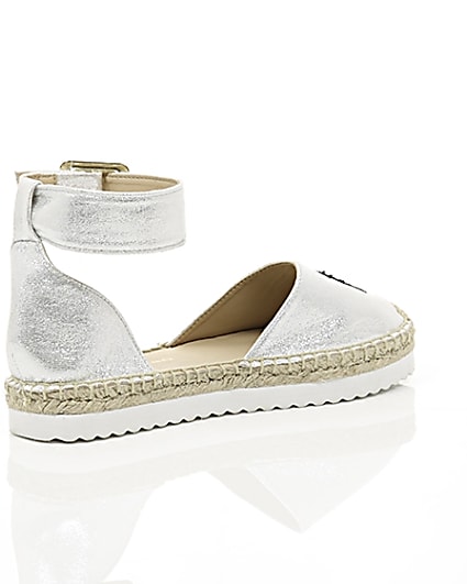 360 degree animation of product Silver sequin pineapple espadrilles frame-12