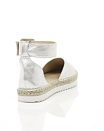 360 degree animation of product Silver sequin pineapple espadrilles frame-14