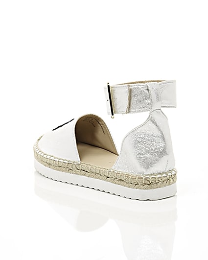 360 degree animation of product Silver sequin pineapple espadrilles frame-18