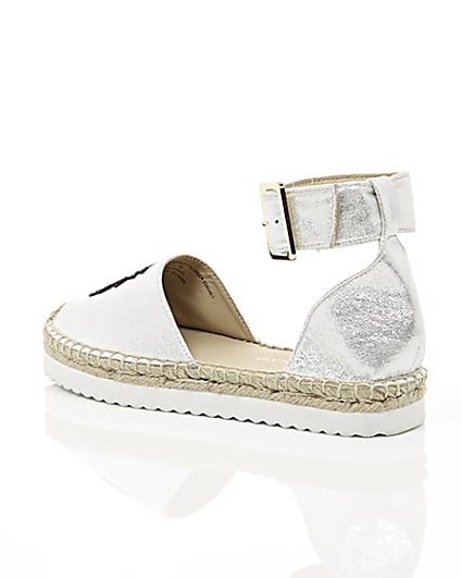 360 degree animation of product Silver sequin pineapple espadrilles frame-19