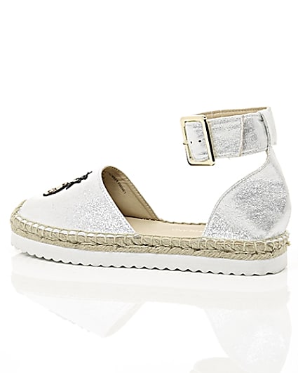 360 degree animation of product Silver sequin pineapple espadrilles frame-20