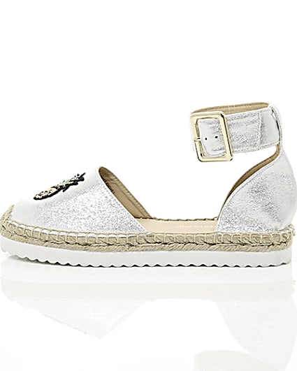 360 degree animation of product Silver sequin pineapple espadrilles frame-21