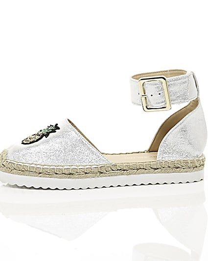 360 degree animation of product Silver sequin pineapple espadrilles frame-22