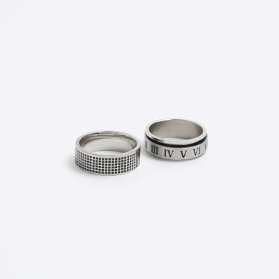 Stainless steel clearance roman numeral ring