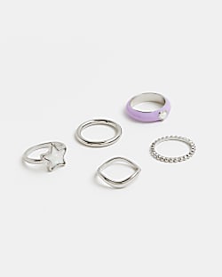 Silver star ring multipack