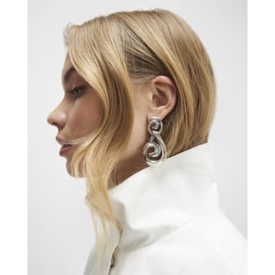 Silver Swirl Earrings