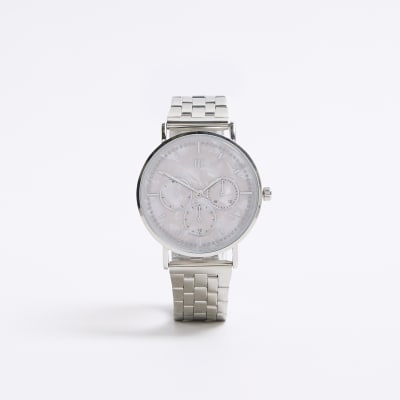 River island outlet silver watch