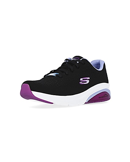 360 degree animation of product Skechers black Air Lifted trainers frame-0