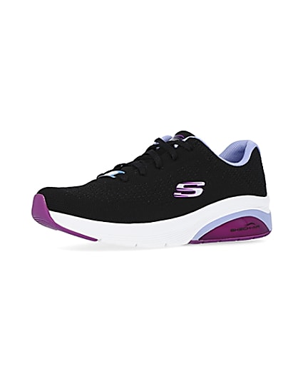 360 degree animation of product Skechers black Air Lifted trainers frame-1