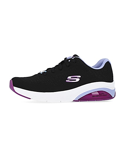 360 degree animation of product Skechers black Air Lifted trainers frame-2
