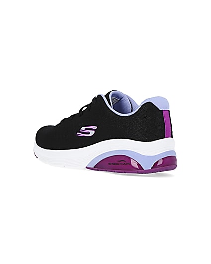 360 degree animation of product Skechers black Air Lifted trainers frame-6