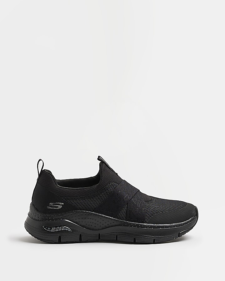 vision omgive buket Skechers black Arch Fit trainers | River Island
