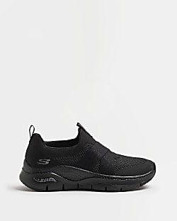 Skechers black Arch Fit trainers