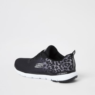 Skechers black flex appeal 3.0 trainers