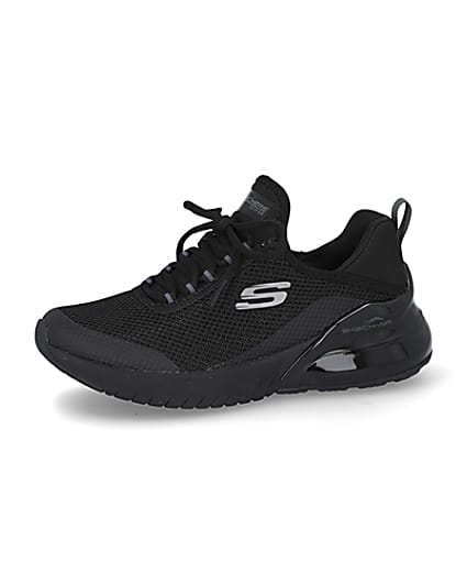 360 degree animation of product Skechers Black lace up trainers frame-2