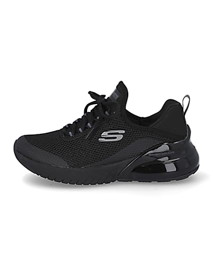360 degree animation of product Skechers Black lace up trainers frame-3