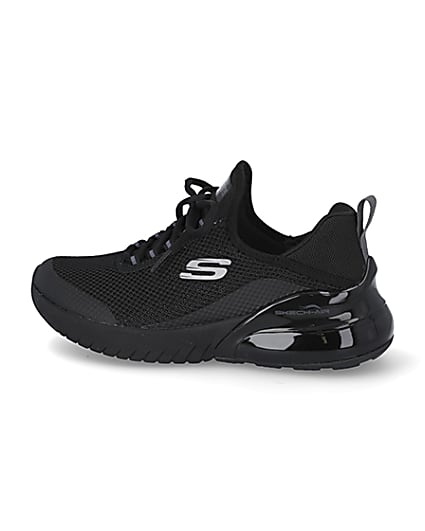 360 degree animation of product Skechers Black lace up trainers frame-4