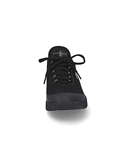 360 degree animation of product Skechers Black lace up trainers frame-21