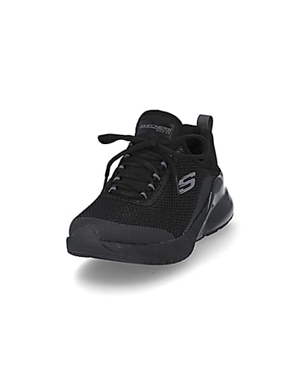 360 degree animation of product Skechers Black lace up trainers frame-23