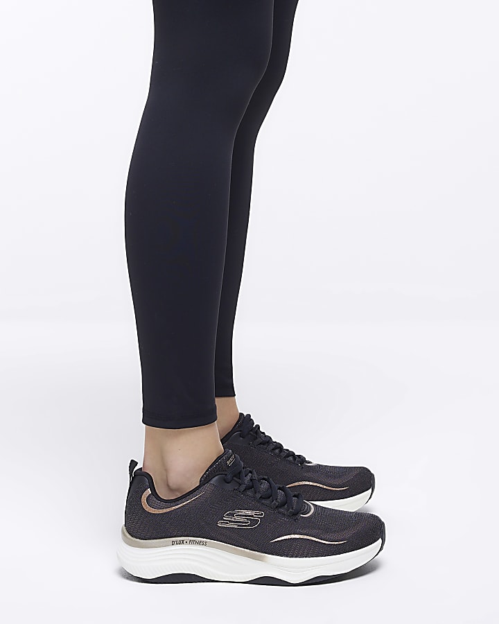 Skechers black pure glam trainers