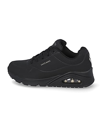 360 degree animation of product Skechers black uno air trainers frame-4