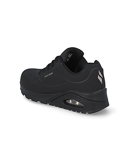 360 degree animation of product Skechers black uno air trainers frame-6