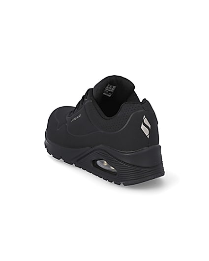 360 degree animation of product Skechers black uno air trainers frame-7